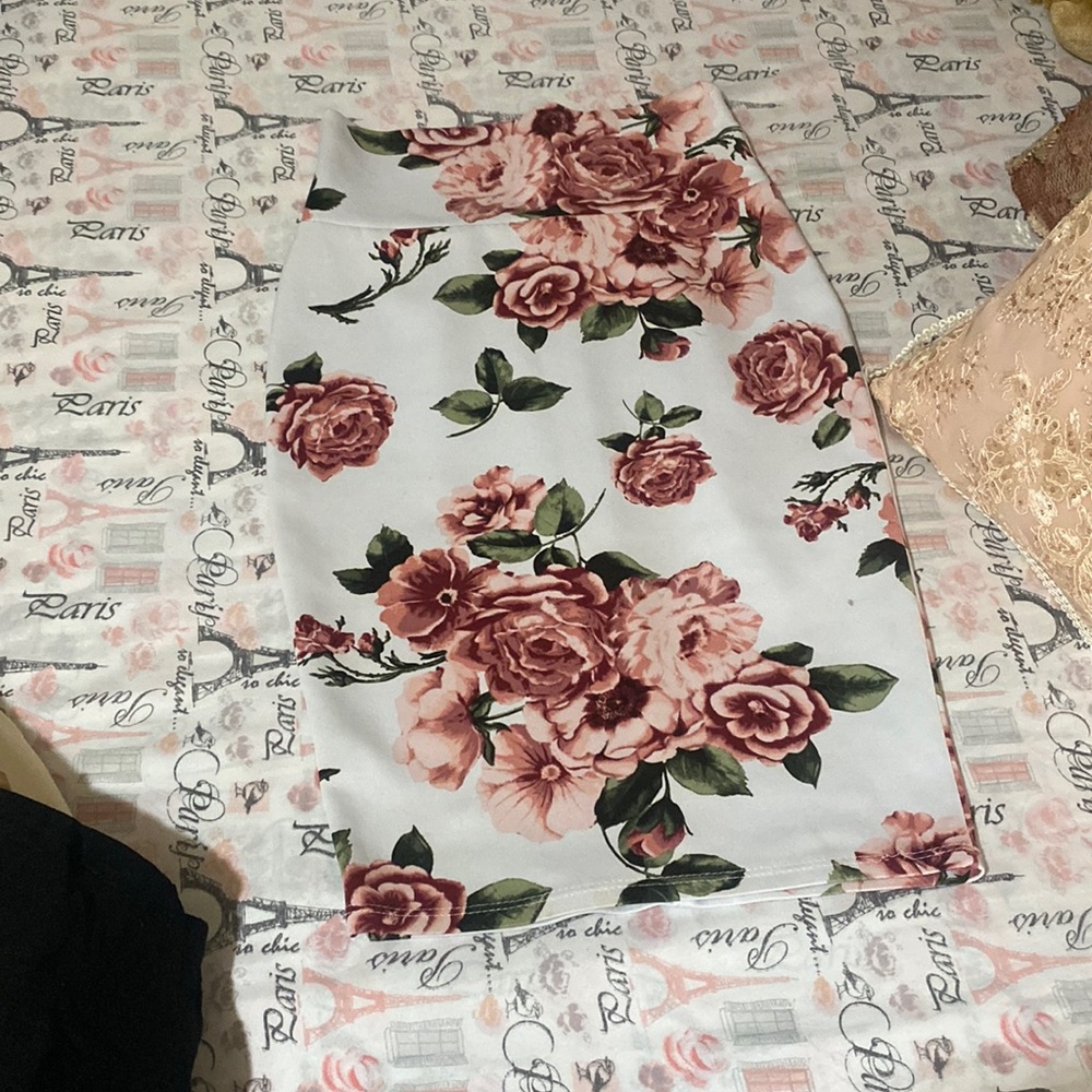 Floral white shirt